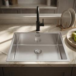 Pure.Sink Comfort Speciale 35cm korte RVS spoelbak 50x35 cm ruimte besparend PCM5035-02